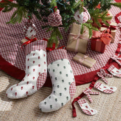 Flower Holiday Reversible Tree Skirt - Red, 50 in. x 50 in.