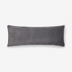 Decorative Lumbar Pillow Cover - Graphite, 14 in. x 40 in.
