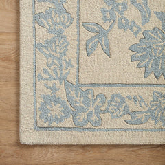 Arboretum Wool Rug - Aviary Periwinkle, 5' x 7' 6"