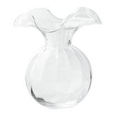 Hibiscus Glass Fluted Vases - Clear, Medium