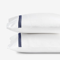 Hewett Luxe Smooth Egyptian Cotton Sateen Pillowcase Set - Blue, King