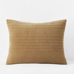 Line Stitch Velvet Quilted Sham - Gold, King