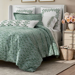 Climbing Vines Classic Cool Cotton Percale Sham - Sage Green, King