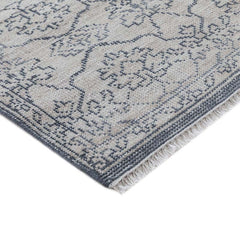 Hand Knotted Performance Rug - Ivory/Slate Blue, 2' x 3'