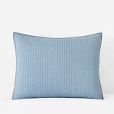 Fara Textured Kantha Quilted Sham - Blue, King