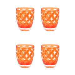 Palazzioi Tumblers, Set of 4 - Orange, Small