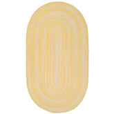 Bambini Braided Chenille Rug - Yellow, 7' x 9' Oval