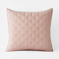Pintuck Quilted Sham - Faded Rose, Euro