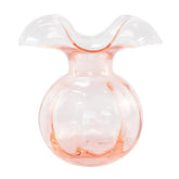 Hibiscus Glass Fluted Vases - Pink, Medium