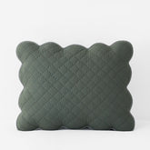 Scallop Quilted Sham - Forest Green, King