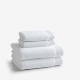 Plush Spa Solid 4-Piece Bath & Hand Towel Set - White