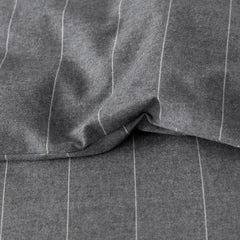 Bromley Premium Ultra-Cozy Flannel Bed Sheet Set - Smoke Stripes, Queen