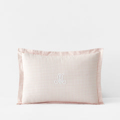 Ditsy Gingham Classic Cool Organic Cotton Percale Sham - Pink, Toddler