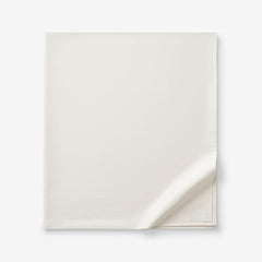 Classic Smooth Sateen Solid Flat Bed Sheet - Ivory, Queen