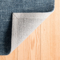 Crosshatch Hand Hooked Wool Rug - Denim, 8' x 10'
