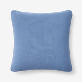 Classic All Season Breathable Cotton Knit Decorative Pillow Cover - Blue
