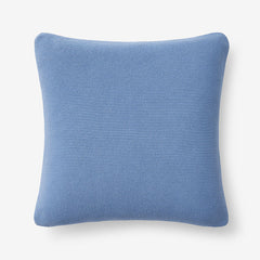 Classic All Season Breathable Cotton Knit Decorative Pillow Cover - Blue