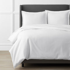 Luxe Ultra-Cozy Cotton Velvet Flannel Duvet Cover White, Full/Queen