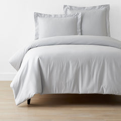 Classic Smooth Sateen Solid Duvet Cover - Light Gray, Twin/Twin XL