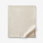 Premium Breathable Washed Linen Solid Flat Bed Sheet - Parchment, King/Cal King