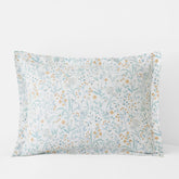 Clemencia Classic Cool Cotton Percale Sham - Mini Floral Pale Blue, King