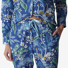 Poplin Women's Pajama Set - Peacock, M