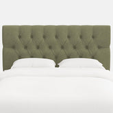 Park Tufted Textured Linen Headboard - Laurel, Full