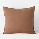 Premium Breathable Washed Linen Solid Sham - Terracotta, Euro