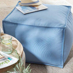 Indoor/Outdoor Pouf - Air Blue, Medium