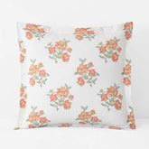 Blossoms and Stripes Classic Cool Cotton Percale Sham - Petal Charm, Euro