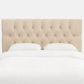 Park Tufted Velvet Headboard - Pearl, Cal King