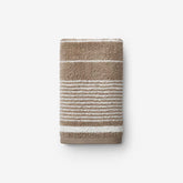 Plush Spa Stripe Hand Towel - Light Mocha
