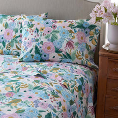 Garden Party Classic Cool Cotton Percale Bed Sheet Set - Lilac, King