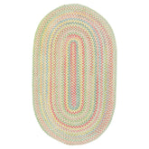 Garden Stripe Reversible Braided Cotton Rug - Multi, 5' x 8' Oval