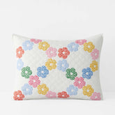 Daisy Patch Quilted Sham - White Multi, Standard