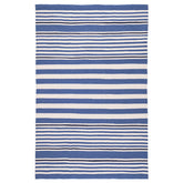 Rugby Stripe Denim Handwoven Indoor/Outdoor Rug - Denim, 3' x 5'