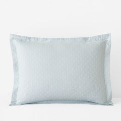 Clemencia Classic Cool Cotton Percale Sham - Geo Pale Blue, King