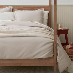 Classic Ultra-Cozy Cotton Velvet Flannel Solid Duvet Cover - Oatmeal, Full/Queen