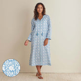 Printed Voile Women's Caftan - Floral Weave, L