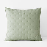 Pintuck Quilted Sham - Light Sage, Euro