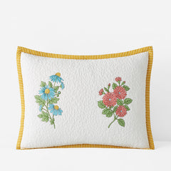 Lily Garden Quilted Sham - White Multi, King