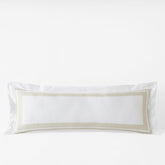 Double Border Premium Smooth Supima® Cotton Wrinkle-Free Sateen Sham - Ivory, Lumbar