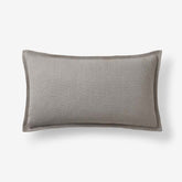 Linen Decorative Lumbar Pillow Cover - Gray, 12 in. x 21 in.