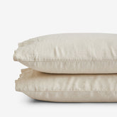 Premium Breathable Washed Linen Solid Pillowcase Set - Parchment, Standard