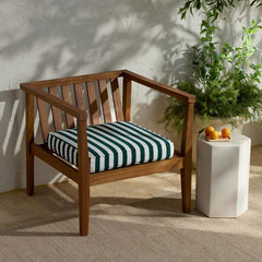 Replacement Boxed Edge Chair Cushion - Mason Stripe, 20 in. x 20 in.