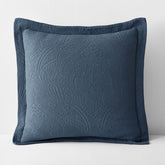 Hillcrest Cotton Matelassé Sham - Steel Blue