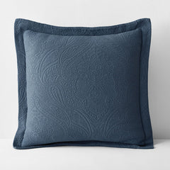 Hillcrest Cotton Matelassé Sham - Steel Blue