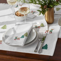 Embroidered Novelty Napkins, Set of 4 - Deer
