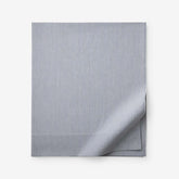 Classic Stripes and Plaids Cool Yarn-Dyed Cotton Percale Flat Bed Sheet - Stripe White/Blue, Full