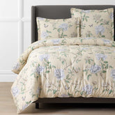 Peony Garden Premium Smooth Wrinkle-Free Sateen Comforter - Beige Tan, King/Cal. King